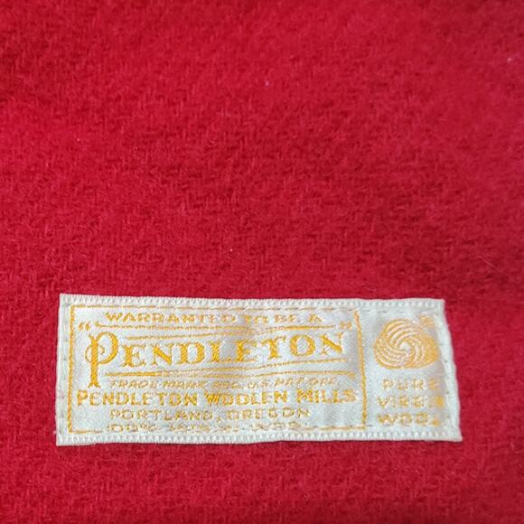 Kansas City CHIEFS Stadium Blanket PENDLETON Retro Red White 50" X 70" Wool - Picture 8 of 13